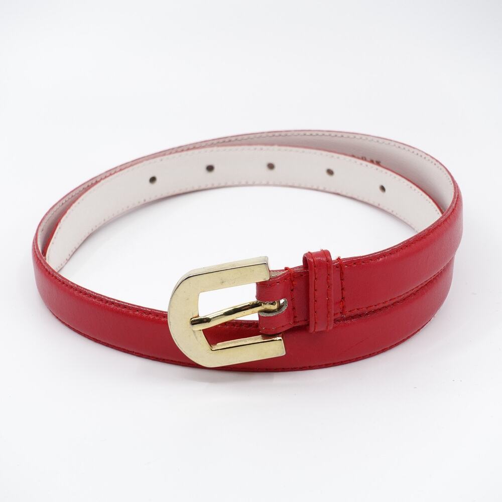 Vintage Red Leather Belt